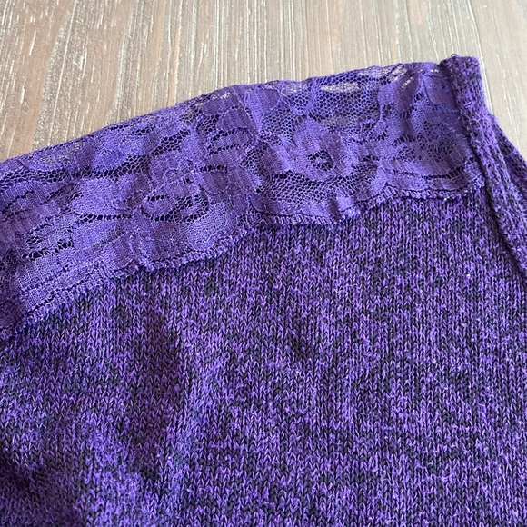 Revolution by Ricki’s ladies purple sweater in size S with lace detailing. - Picture 4 of 8